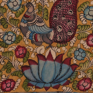 Kalamkari Unstitched Suit With Dupatta (2 Pcs Set)