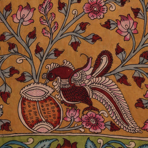 Kalamkari Unstitched Suit With Dupatta (2 Pcs Set)