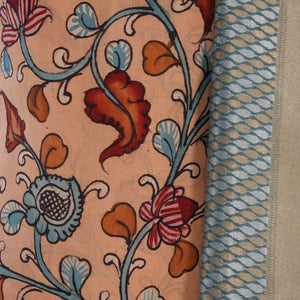 Kalamkari Unstitched Suit With Dupatta (2 Pcs Set)