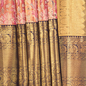 Kanchipattu Brocade Fuchsia Pink Saree