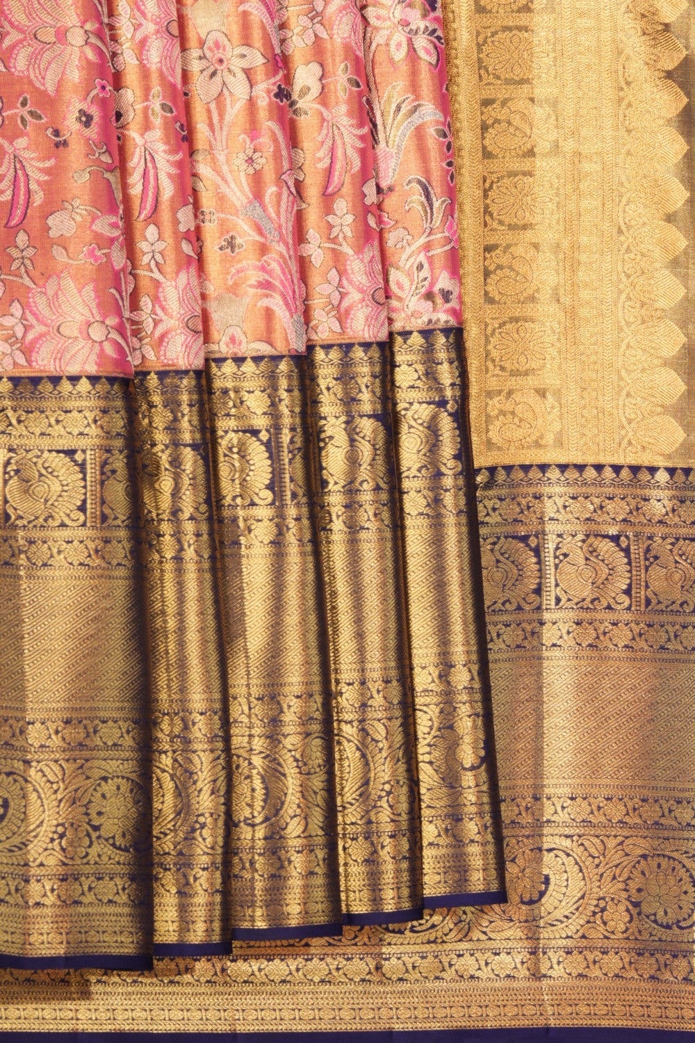 Kanchipattu Brocade Fuchsia Pink Saree