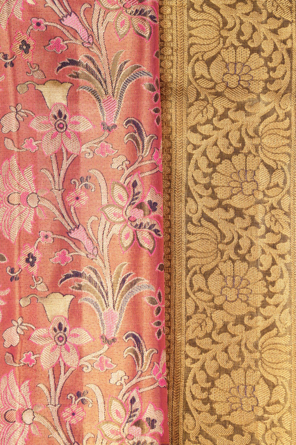 Kanchipattu Brocade Fuchsia Pink Saree