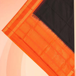 Gadwal Silk Plain Black Dupatta