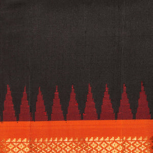 Gadwal Silk Plain Black Dupatta