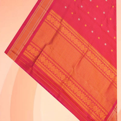 Gadwal Silk Pink Dupatta