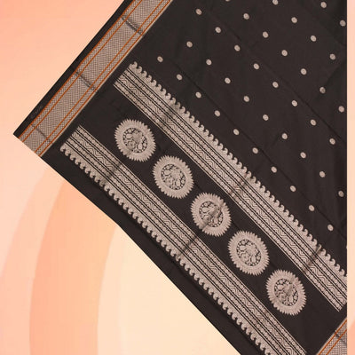 Gadwal Silk Black Dupatta