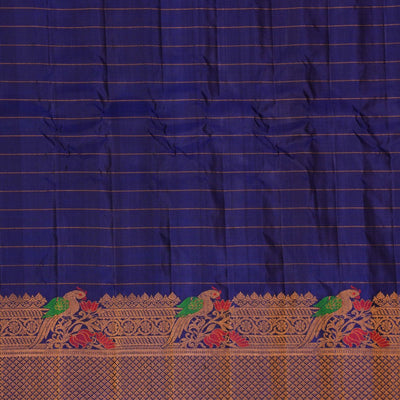Gadwal Pavada Fuchsia Pink Unstitched Set
