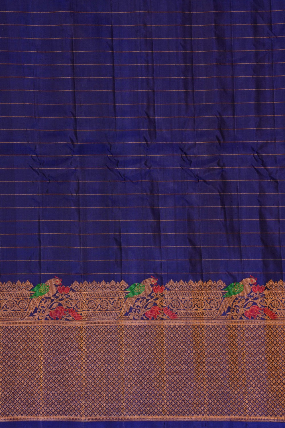 Gadwal Pavada Fuchsia Pink Unstitched Set