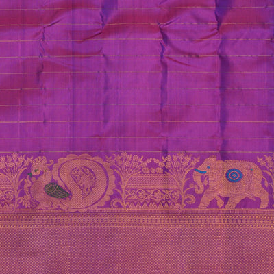Gadwal Pavada Blue Unstitched Set