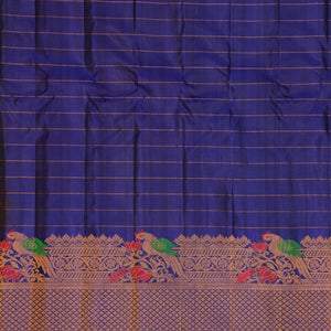 Gadwal Pavada Orange Unstitched Set
