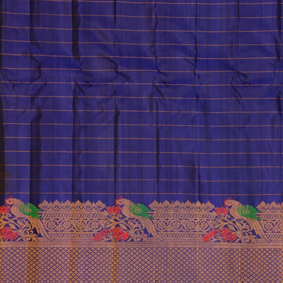 Gadwal Pavada Orange Unstitched Set