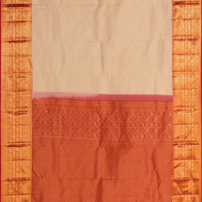 Kanchipattu An Ethereal Pearl Off-White Saree