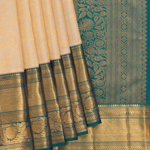 Kanchipattu An Ethereal Pearl Off-White Saree