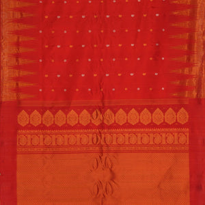 Gadwal Silk Red Saree