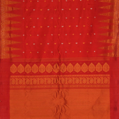 Gadwal Silk Red Saree