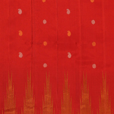 Gadwal Silk Red Saree