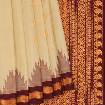 Gadwal Silk Cream Saree