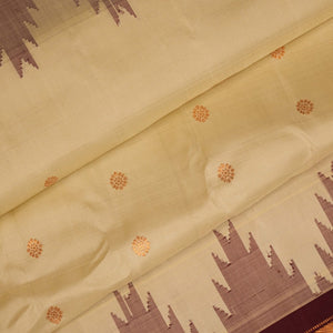 Gadwal Silk Cream Saree