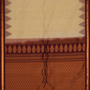 Gadwal Silk Cream Saree