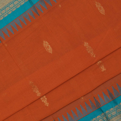 Gadwal Cotton Orange Saree