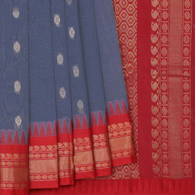 Gadwal Cotton Grey Saree