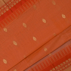 Gadwal Cotton Orange Saree