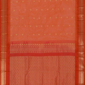 Gadwal Cotton Orange Saree