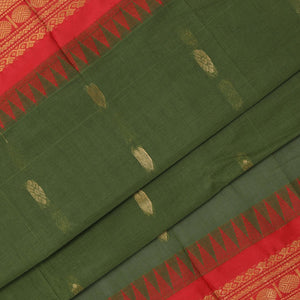 Gadwal Cotton Green Saree