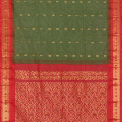 Gadwal Cotton Green Saree