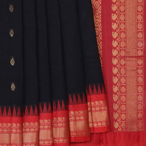 Gadwal Cotton Black Saree