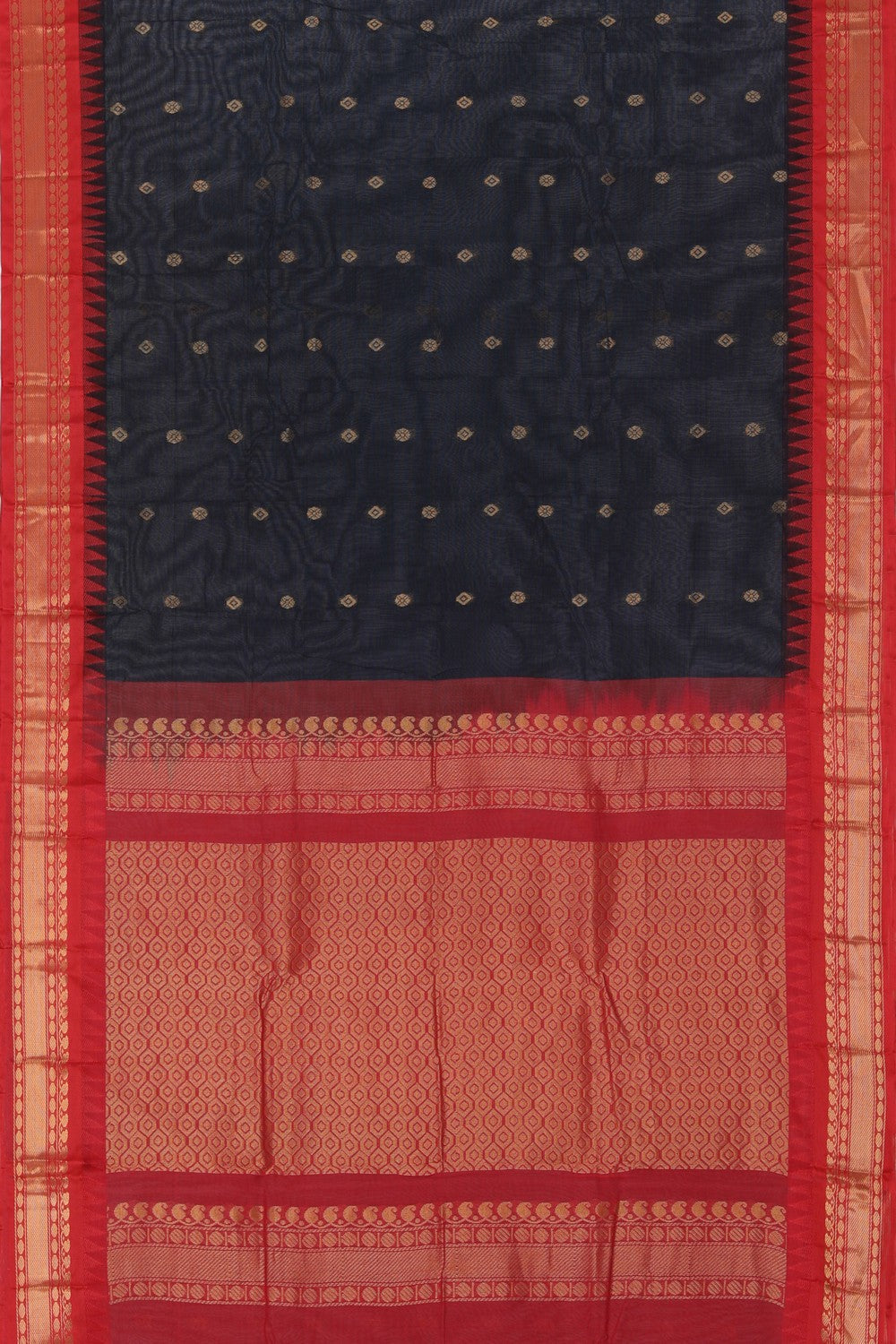 Gadwal Cotton Black Saree