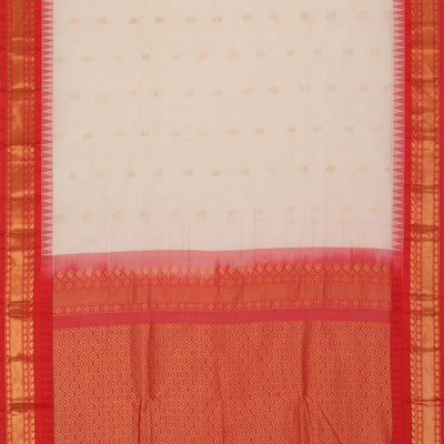 Gadwal Cotton Off-White Saree