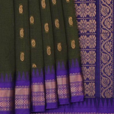 Gadwal Cotton Green Saree