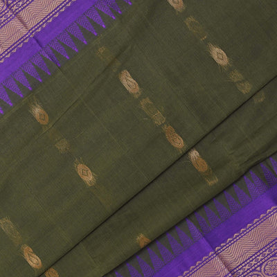 Gadwal Cotton Green Saree