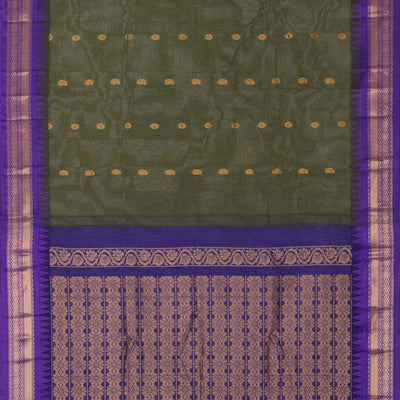Gadwal Cotton Green Saree