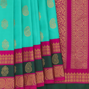 Gadwal Silk Sea Green Saree