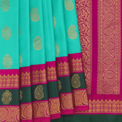 Gadwal Silk Sea Green Saree
