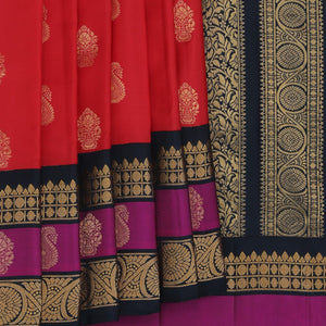 Gadwal Silk Red Saree