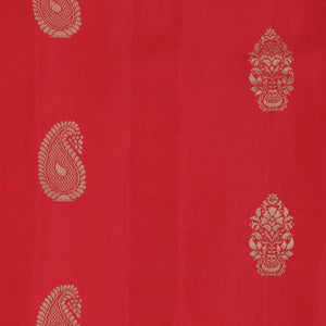 Gadwal Silk Red Saree