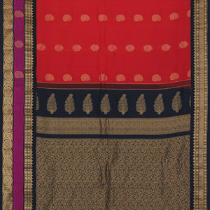 Gadwal Silk Red Saree