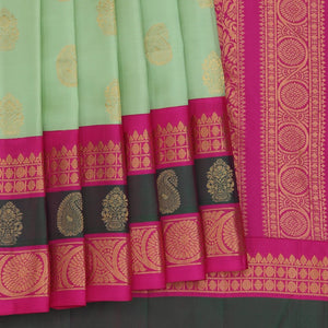 Gadwal Silk Mint Green Saree