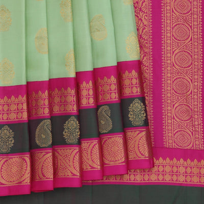 Gadwal Silk Mint Green Saree