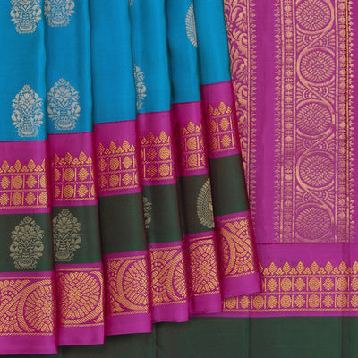 Gadwal Silk Blue Saree
