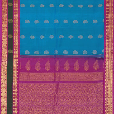 Gadwal Silk Blue Saree
