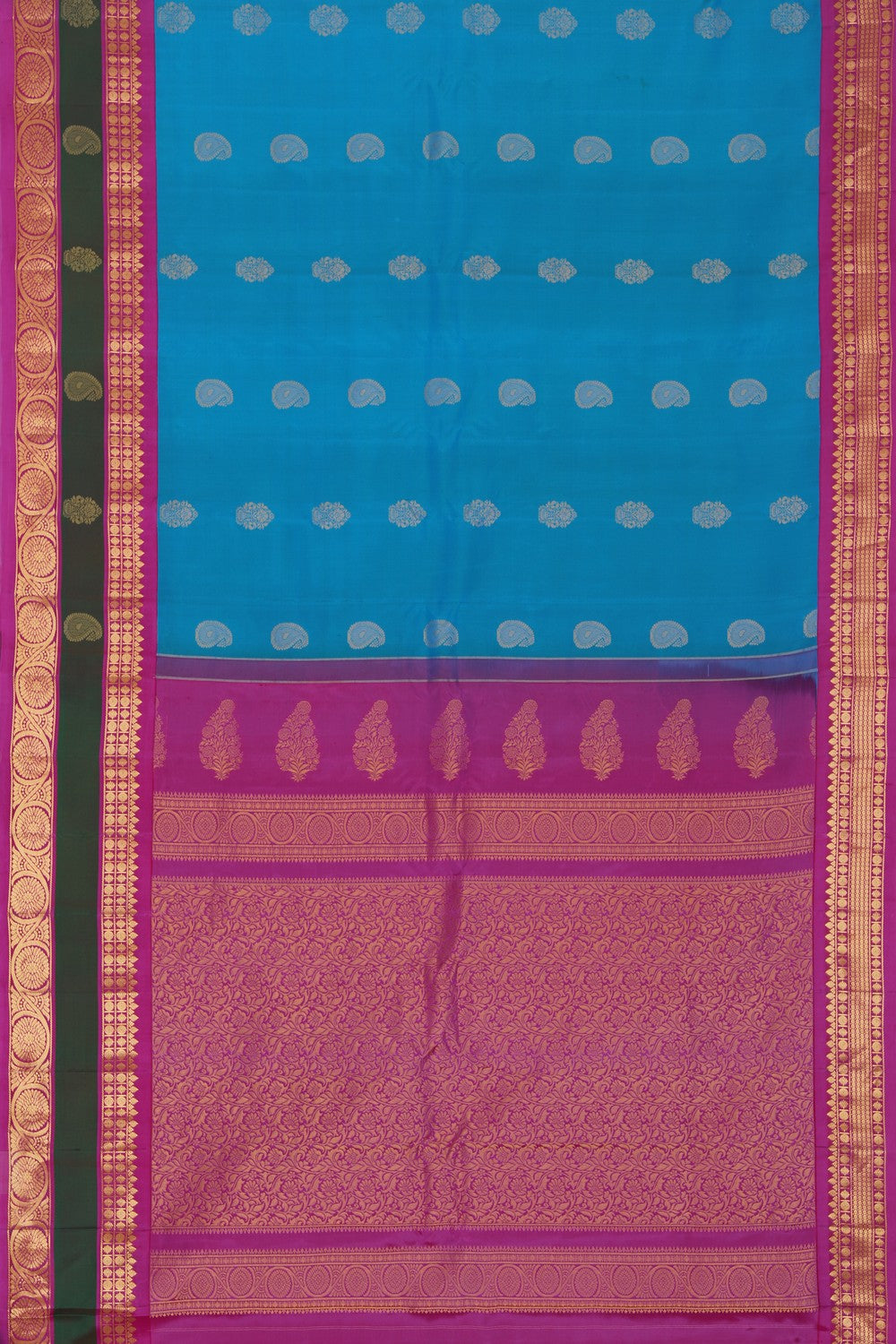Gadwal Silk Blue Saree