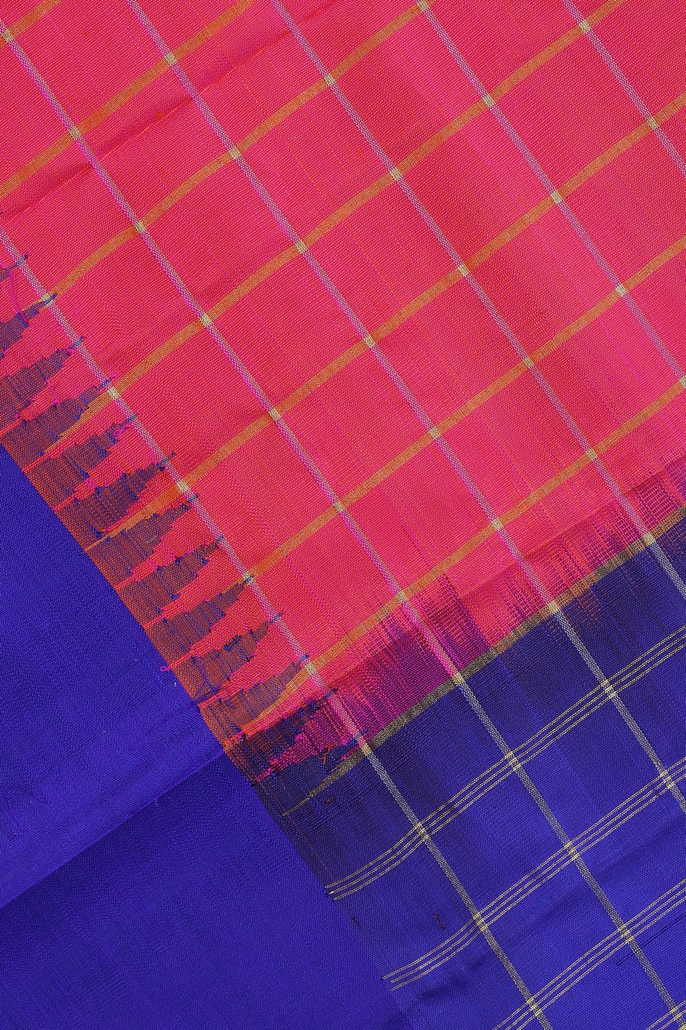 Gadwal Silk Fuchsia-Pink Dupatta