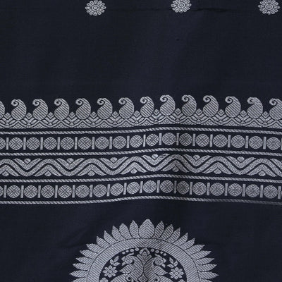 Gadwal Silk Black Dupatta