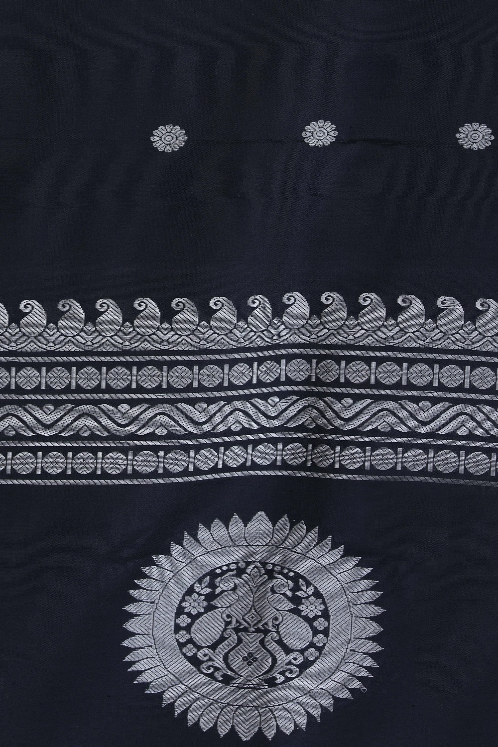 Gadwal Silk Black Dupatta