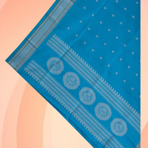 Gadwal Silk blue Dupatta