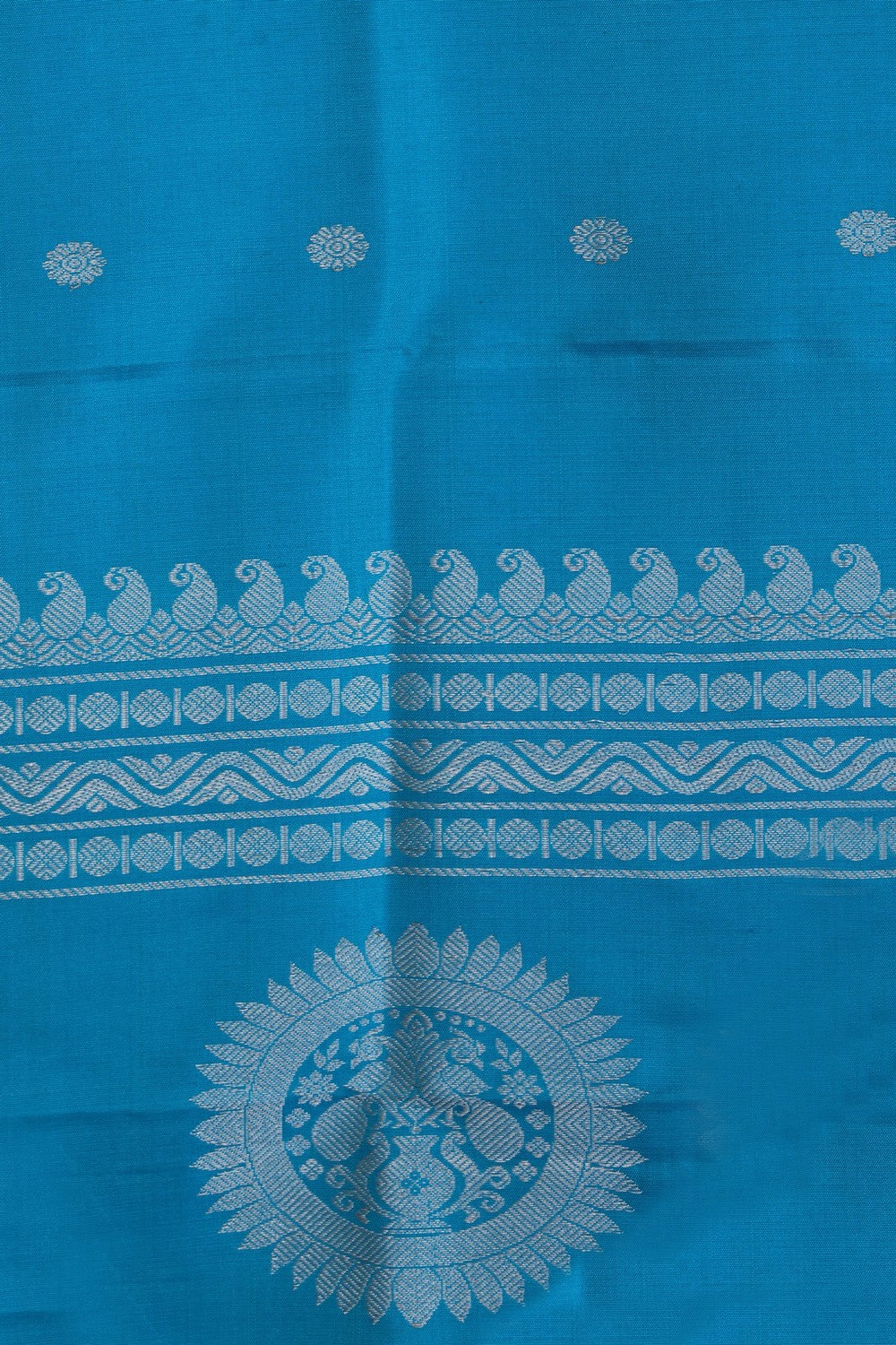 Gadwal Silk blue Dupatta